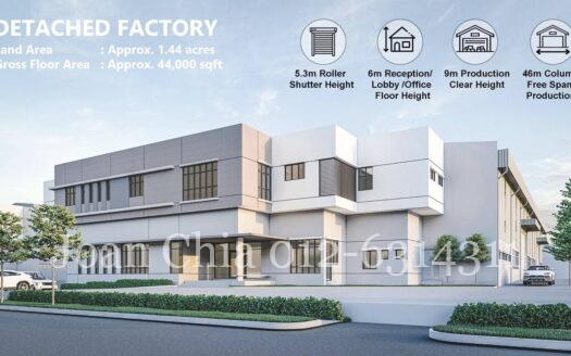 Desa Cemerlang CoHarves, Brand New Detached Factory 全新独立式工厂